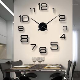 Wall Clocks Home Decoration Clock Big Mirror Modern Design Diy Sticker Unique Gift Fashion Clock1
