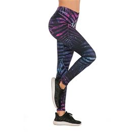 Brands Women Fashion Legging Fluorescent tree branch Printing leggins Slim High Waist Leggings Woman Pants 201109