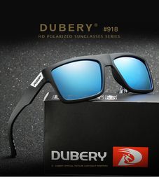 High Quality Mens Polarized Sunglasses Designer Rectangle Vintage Sun Glasses Cool Driving Flash Light Blue Mirror UV400 Lenses