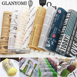 100Pcs/Lot Wax Paper Food Grade Grease Paper Food Wrappers Wrapping Paper For Bread Sandwich Burger Fries Oilpaper Baking Tools Y200612