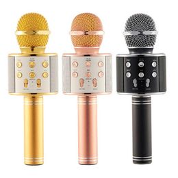 samsung player UK - WS-858 Wireless Speaker Microphone Portable Karaoke Hifi Bluetooth Player WS858 For XS 6 6s 7 ipad iphone Samsung Tablets PC PK Q7a54 a12
