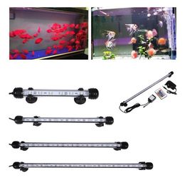 Remote Control Aquarium Light Waterproof LED Fish Tank Submersible Light Aquatic Lamp Submersible EU US UK Plug 18-48CM Y200922