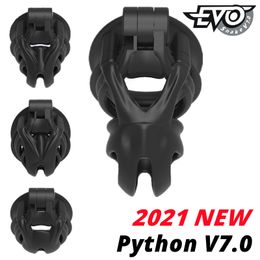 CHASTE BIRD 2021 New Python V7.0 3D EVO Cage Mamba Male Chastity Device Double-Arc Cuff Penis Ring Cobra Cock Adult sexy Toys