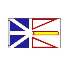 Newfoundland and Labrador Flag 3' x 5' 150x90cm 100D Polyester Digital Printing Room Man Cave Frat Wall Outdoor Hanging Flag