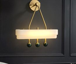 Modern Copper Marble Glass Wall Light Restaurant Living Room Dining Room Bedroom Beside Wall Lamp Free shipping