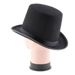 Stingy Brim Hats Wholesale-SIF 2021 Fashion Wide Black Hat Halloween Magician Magic Jazz JAN 041