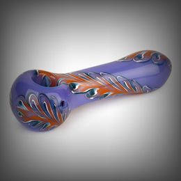 COOL Colourful Pyrex Thick Glass Handmade Smoking Tube Bong Handpipe Portable Innovative Design Dry Herb Tobacco Oil Rigs Holder DHL Free
