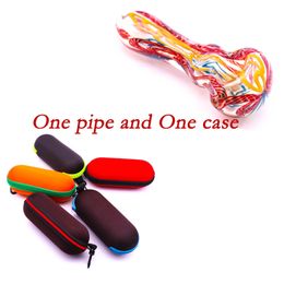 glass oil smoking pipe Manufacture hand-blown and beautifully handcrafted,spoon pipes 4" 80g Made of high quality value pack