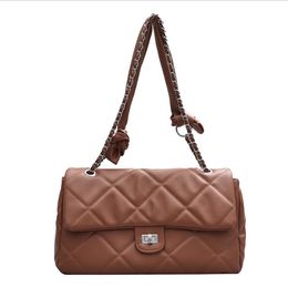 Large-Capacity Crossbody Bag Women's Bags PU Soft Leather New Fashion Handbag All-Match Simple Shoulder Bag Tote