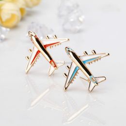 Airplane Brooches Enamel Plane Corsage Scarf Buckle Dress Business Suit Brooch for Women Men Fine Fashion Jewelry Will and Sandy