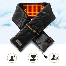 3-speed Temperature Adjustable Heated Scarf Smart Windproof USB Electric Heating Warm Neckerchief Thermal Wrap Scarves Cycling Caps & Masks