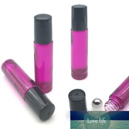 1000pcs Empty Essential Oil 10ml Roller Glass Bottle 10cc Rose-red Roll On Bottle Fragrance Perfume