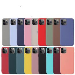 Custom logo Candy Colour Matte Soft TPU Cell Phone Case Silicone Shockproof Back Cover For iphone 15 14 13 12 mini 11 pro X XS MAX XR 7 8 plus