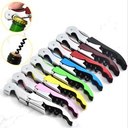 Wine Opener Stainless Steel Corkscrew Knife Bottle Cap tainless Steel Corkscrew Bottle Openers Candy Color Multi-Function LX4327