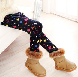 Thicken Spring Autumn children Christmas flower deer print Leggings Baby girls Warmer Tights kids Elasticity Pants 9 Colours