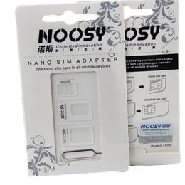 noosy 4 In 1 Nano SIM card to Micro Nano Micro to mini sim adapter for smartphone mobile phone sim card adapter