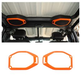 Orange Car Top Roof Speaker Frame Trim Cover for 2018 2019 2020 Jeep Wrangler JL JLU Interior Decoration Accessories