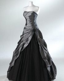 Chic Grey And Black Long Mother Of The Bride Dresses Strapless Plus Size Groom Mothers Evening Dress Wedding Guest Formal Event Gowns 2021