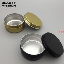 80g gold/black empty Aluminium ( Metal ) ointment box 80ml cream jar cosmetic bottle with screw cap metal container potgood qualtity