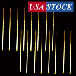 LED Strings Meteor Shower Lights 10 Tubes 480 LED Icicle Lights Outdoor Christmas Decorations, Waterproof Cascading Lights for Wedding Christmas Tree