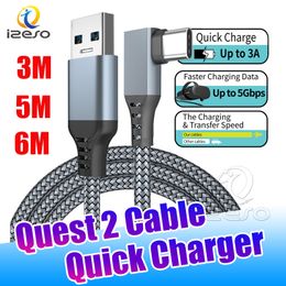 Quest 2 Link Cable 10ft 16ft 20ft USB 3.1 Quick Charge Cables for Oculus Quest2 meta VR Data Transfer Fast Charges VR Headset Accessories izeso