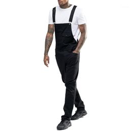 Men's Pants 2021 Men Men's Casual Bib Overalls Solid Colour Jumpsuit Jeans Suspender S-3XL1