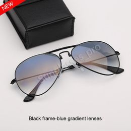 Fashion Pilot Sunglasses Woman Men Sun Glasses Folding Sunglasses Eyeware with Designer Sunglasses Gradient Glass Lenses