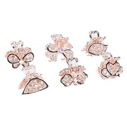 1 Pc Butterfly Crystal Hair Clips Pins For Women Girls Vintage Headwear Rhinestone Hairpins Barrette Jewellery Accessories272l