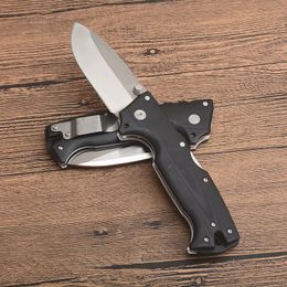 New Arrival AD-10 Tactical Folding Knife S35VN Drop Point Satin Blade Black G10 + Stainless Steel Sheet Handle With Retail Box