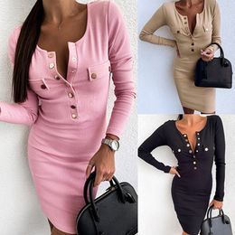 Winter warm Long Sleeve Jersey dresses Fashion Party bodycon Slim Hips Mini Dress Sexy V-Neck Long Sleeve knitting Dress 201126