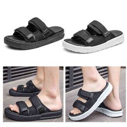 Slippers Men Slippers Summer Fashion Hook&loop Canvas Casual Male Slides Non Slip Outdoor Beach Sandals Soft Sole Flip Flops Women Shoes 220308