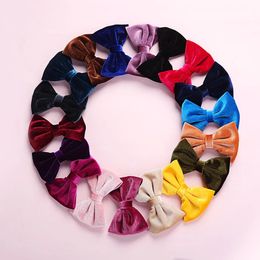 Girls Velvet Bow Hair Clips sweet Knotted BB Clips Headwear Children Korean Cute Bow Barrettes Hairpins Hair Accessories