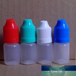 1000 Sets Plastic Dropper Bottles 5ml Empty Bottles For Eye Liquid Vial With Multicolor Childproof Cap And Long Thin Tip