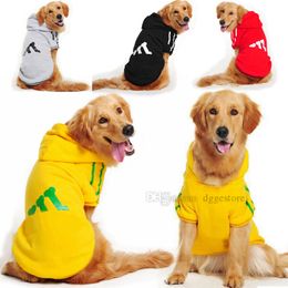 Soft Dog Clothes for Small Medium Large Big Dogs Dog Apparel Pet Hoodie Sweatshirt Hot Selling Warm Two-Legged Pets Jacket 7 Color Wholesale Black XS-9XL A201