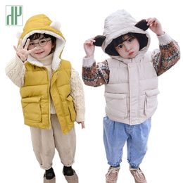 winter jacket baby vest winter autumn cotton warm sleeveless kids vest for girls toddler boy coat down children parkas waistcoat LJ201126