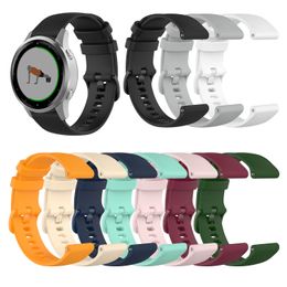 Strap For Garmin Vivoactive 4 3 Silicone Watchband Venu Sq Texture Bracelet Wrist band For GarminActive S GarminActive 18mm 20mm 22mm