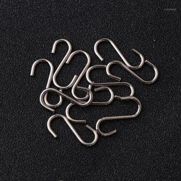 Hooks & Rails 100PCS DIY Mini S-Shaped Sturdy Stainless Steel Hangers Metal Hook Up Home Storage Rack1