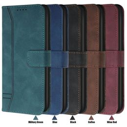 Hand Feeling Leather Wallet Cases For Samsung A03 A164 166 A03 Core A13 4G A33 5G A53 Skin Feel Vintage Retro Credit ID Card Slot Holder Flip Cover Book Business Pouch