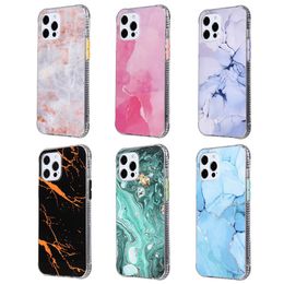 Marble Phone Case for iPhone 12 11 Pro MAX XS XR 7 8 plus SE 2 TPU bumper PC back cover