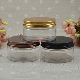 50pcs/lot 100ml Clear packing bottle, mask bottles and jars with Aluminium cover Cream Jar,Refillable Bottlesgood package