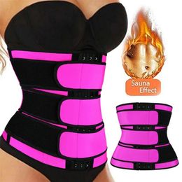 6XL Plus Size Shaper Waist Trainer Corset Sweat Slimming Belt for Women Weight Loss Compression Trimmer Workout Fitness 201222