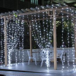 Christmas 3M X 3M 304 Curtain Led String Lights Xmas Garland Christmas Decorations for Home New Year Decorations navidad kerst.W Y200903