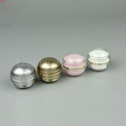 5g X 100 Empty Small Acrylic Cosmetic Cream Container Ball Shape Skin Care Jar Plastic Bottle, Pothigh qualtity