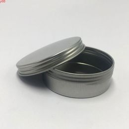 60ml Face Cream Jars High Grade Metal Aluminium Containers Portable Travel Makeup Tool Wax Tin Cans Lotion 50pcs/lotqualtity