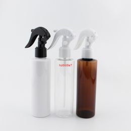 200ml White Clear Brown Plastic Bottles With Trigger Sprayer 200cc PET Detergent Bottle Liquid Container For HouseCleaning 12Pcshigh qualtit