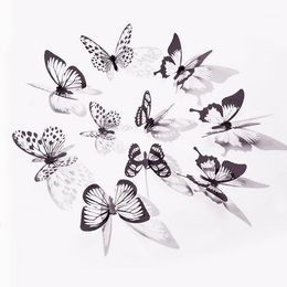 Wall Stickers 18pcs 3d Butterfly Adesivo Wedding Muraux Bedroom Aesthetic Papel Party Pegatinas De Pared Home Decor Room