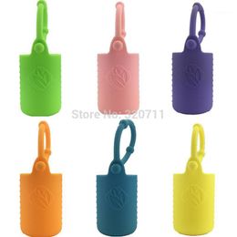 Storage Bags 50pcs Essential Oil Bottle Case Cover Box Protector Silicone Protective Carrying Holder 6 Color For Choose1