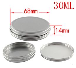 500 Pcs 30ml Makeup Boxes Empty Aluminium Jar Aluminium Makeup Cases Sample Jars Container for Cosmetics SN3523