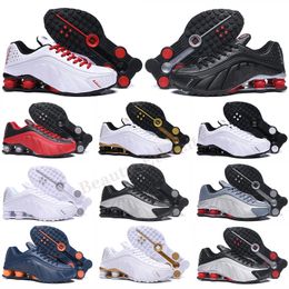 Top quality run Shoes Metallic Color DELIVER R4 Mens Chaussures OZ NZ Sports Sneakers Black White Increased Cushion Zapatillas 40-46