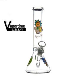 10.2" Glass Water Pipe Free Glass Bowl 3.9" Base Dia 19mm Female banger hanger Dab Oil Rigs Glass water bong 1209